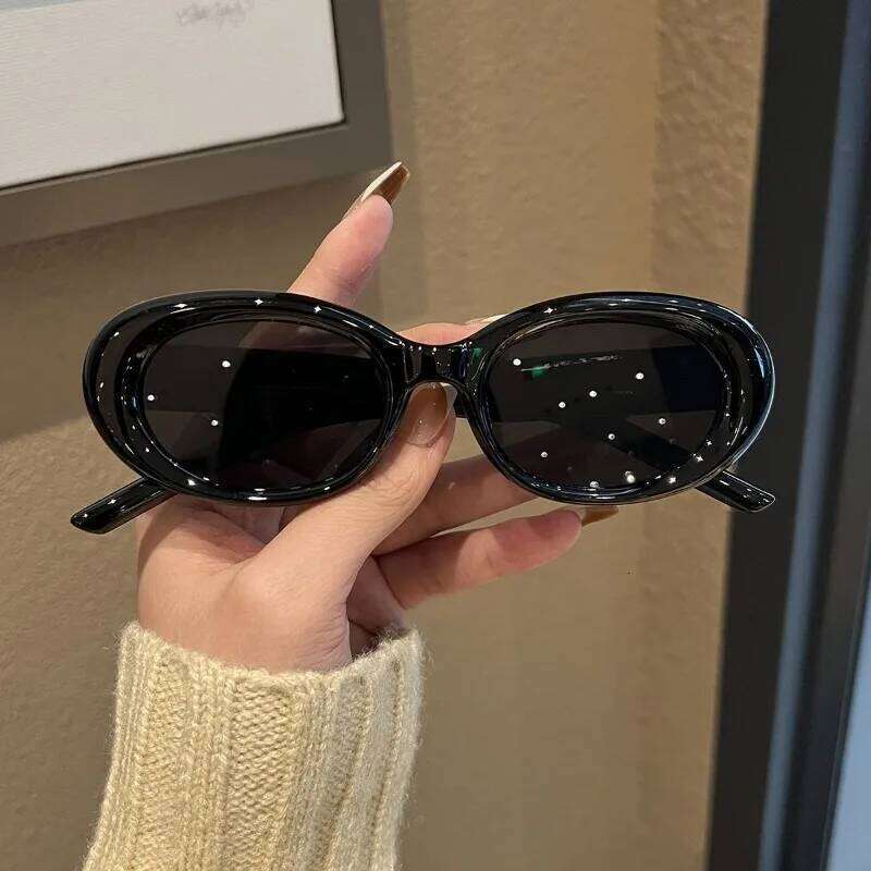 New Retro Y2K Style Oval Sunglasses Women Cat Eye Sun Glasses Fashion Colorful Mirror Goggles UV400 Men Classic Eyewear Z260306