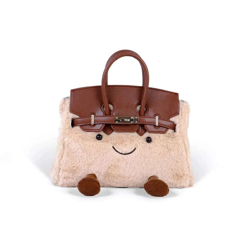 Cute plush messenger bag women's 2025 autumn and winter new cartoon fashion fluffy handbag XJ260306