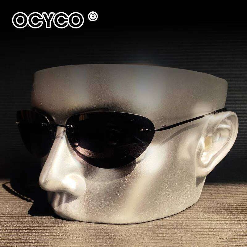 The Matrix Neo Style Polarized Sunglasses Ultralight Rimless Photochromic Driving Glasses Steampunk Y2k Oculos De Sol Uv400 Z260306