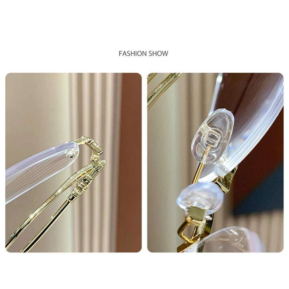 KLASSNUM Men Rimless Anti-Blue Photochromic Glasses Women Alloy Frame Ultra Light Computer Goggles Sunglasses 2025 Z260306