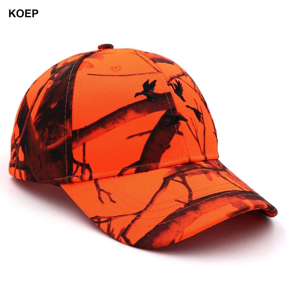 KOEP New Tree Orange Camo Baseball Cap Fishing Caps Men Outdoor Hunting Camouflage Jungle Hat Wild Duck Embroidery Y260304