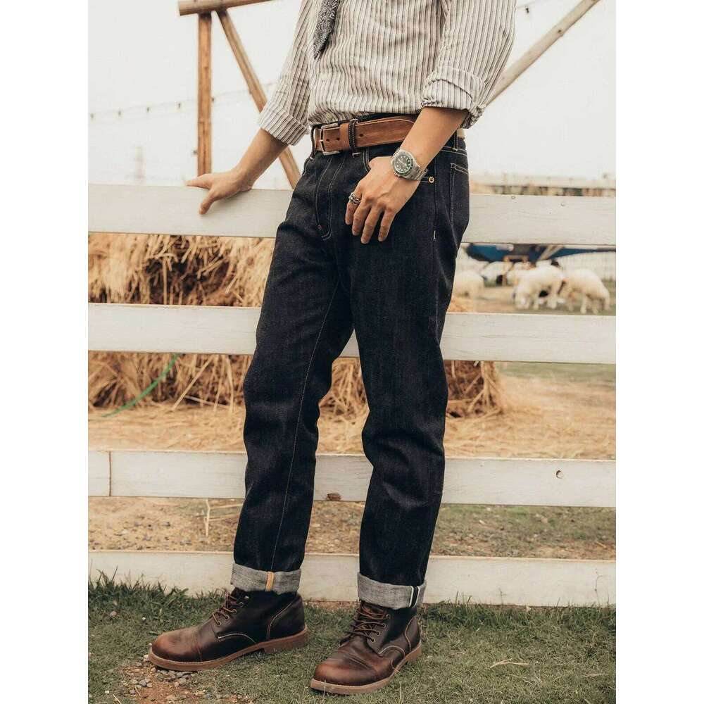 Red Tornado 17oz SD-107 Slim Cut Jeans Selvdege Denim Men's Pants Straight Leg H260306