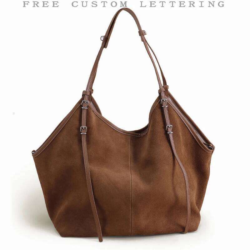 Suede Women's Tote 2025 Autumn and Winter New Niche Design Large Capacity Slack Commuter Vintage Handle Shoulder Bag XJ260306