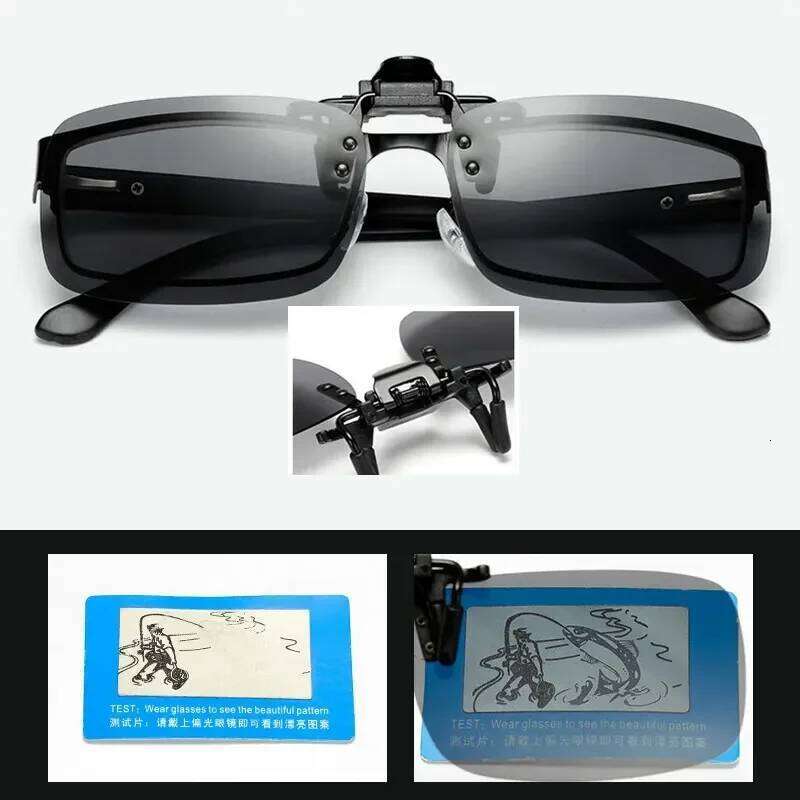 Polarized Sunglasses Clip Driving Night Vision Eyeglasses UV400 Outdoor Shades High Definition Sun Glasses Clips Z260306