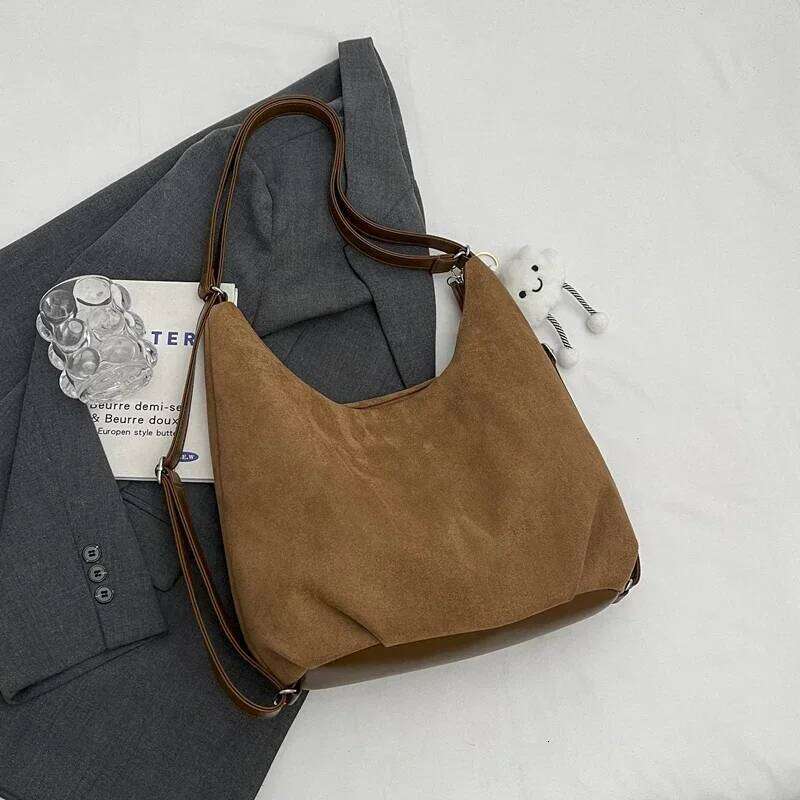 Autumn and Winter Retro Tote Bags Suede Large Capacity for Women 2024 New Versatile Multifunctional Women's Handbags Bolsas XJ260306