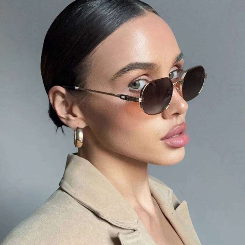 1/3pcs Fashion Rectangle Sunglasses Women UV400 Thread Design Frame Sun Glasses Trendy Punk Style Black Gold Shade Unisex Z260306