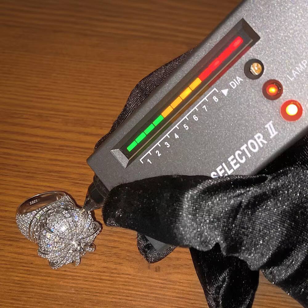 Luxury Mens 925 Silver VVS Moissanite Diamond Crown Design Ring High Quality Custom Jewelry