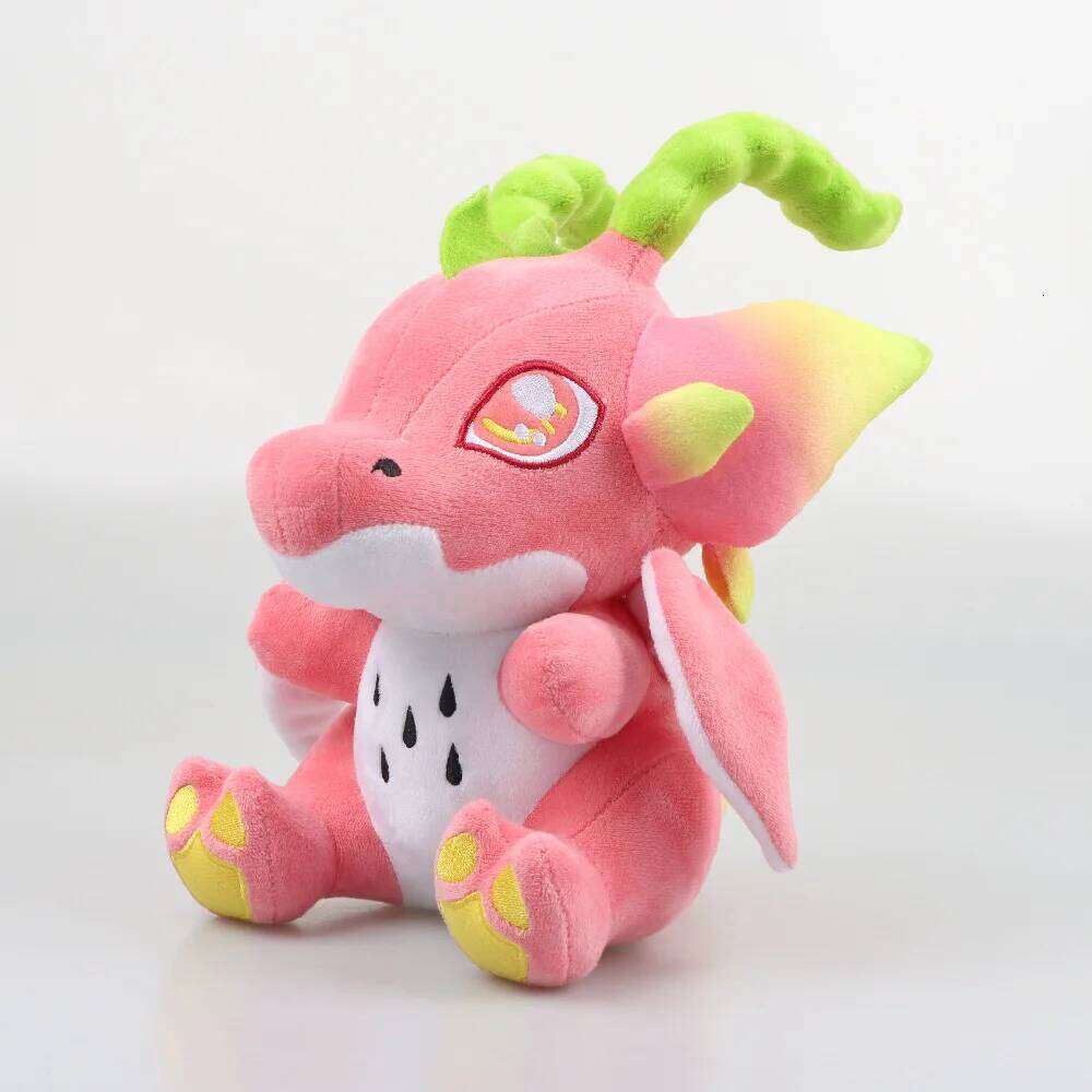 1pc 25cm/9.84in dragonfruit dragon fruit dinosaur doll seated cute plush birthday gift R260908 - view 3