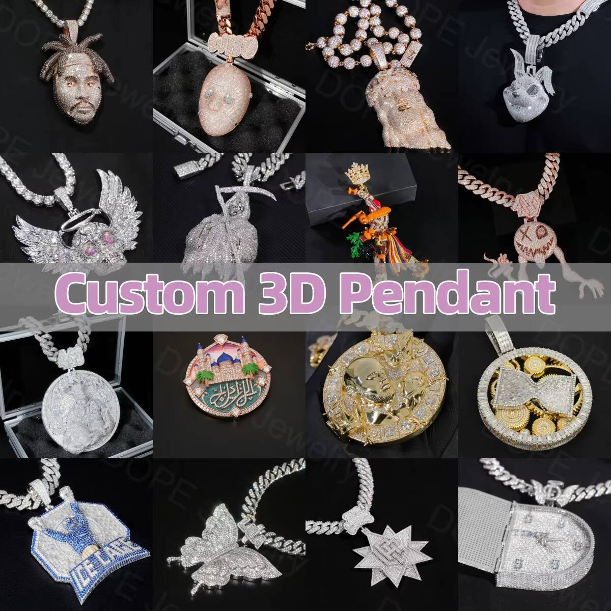 IGI Certified Cross Pendant VS DEF Lab Grown Diamond Raise Pointer CVD HPHT 925 Silver Custom Diamond Pendant