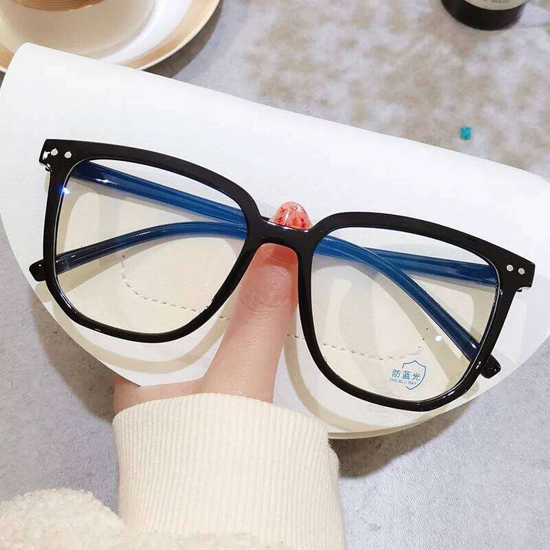 Square frame Myopia Glasses Men Women Anti-blue oversized Eyewear Unisex Luxury Clear Diopter Prescription Eyeglasses 0 to -6.0 Z260306