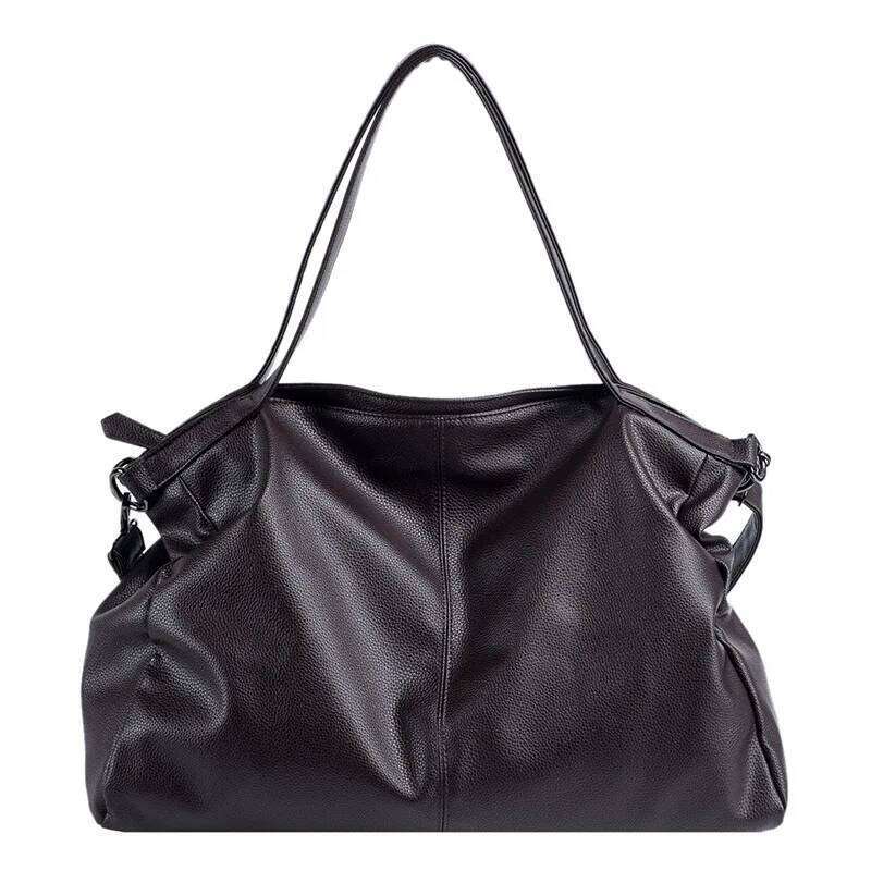 Big Black Tote Bags for Women Large Hobo Shopper Roomy Handbag Quality Soft Leather Crossbody Ladies Travel Shoulder Bag XJ260306