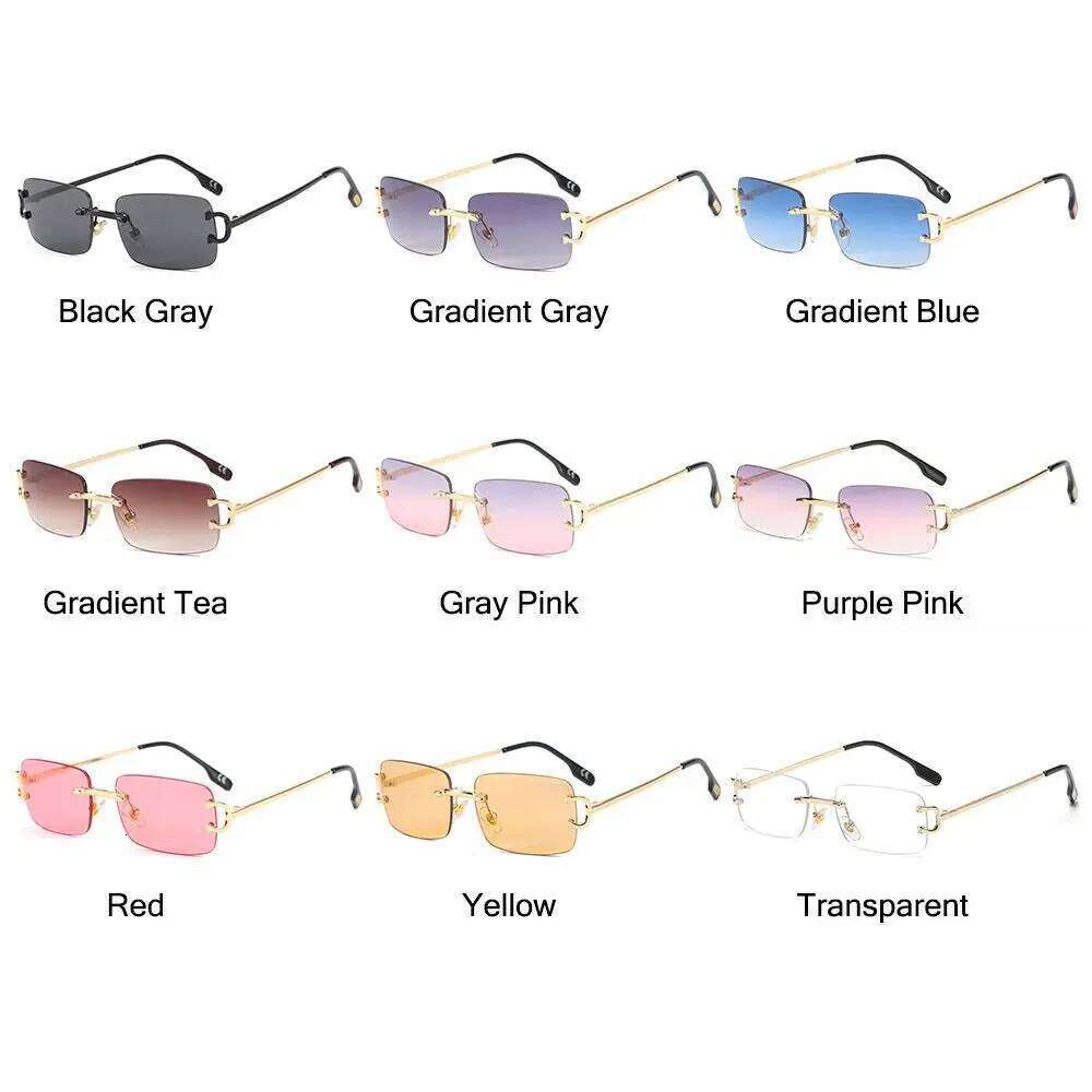 Fashion Vintage Small Retro UV400 Rectangle Frame Sunglasses Summer Eyewear for Women & Men Z260306