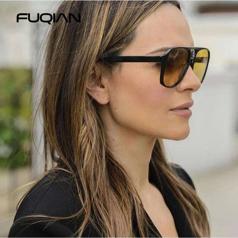 Retro Pilot Sunglasses Men Women Fashion Aviation Polarized Sun Glasses Unisex Vintage Gradient Color Outdoor Anti Glare Shades Z260306