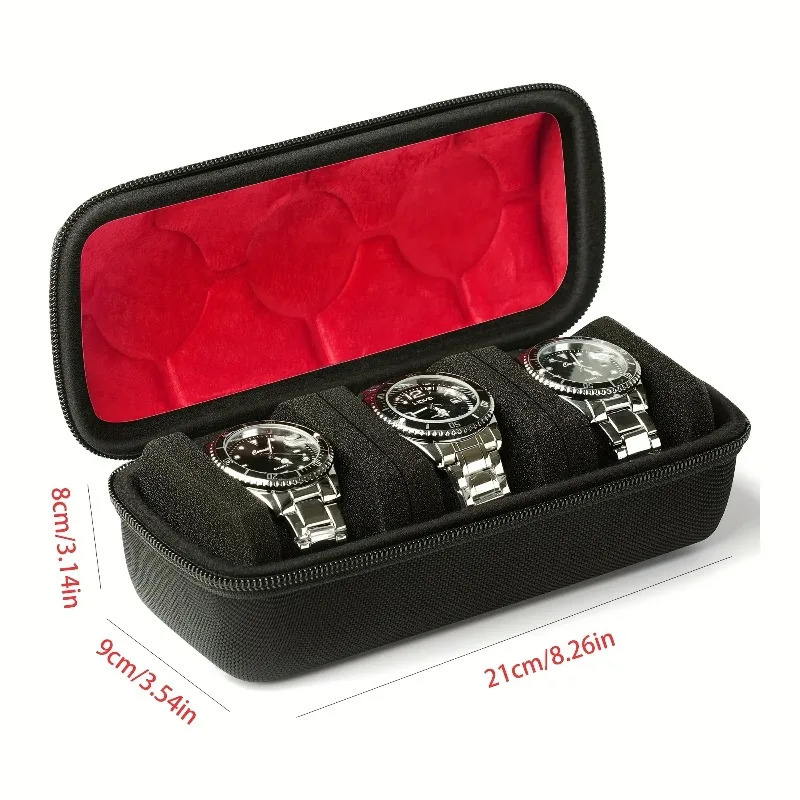Watch Box Organizer for MenWatch Travel Case Portable Storage Watch Display Holder for Wristwatches with anti-Move Watch Pillow260228