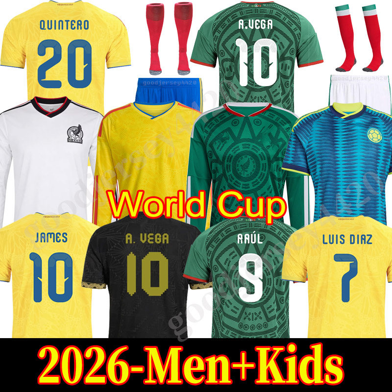 Colombia Mexico jersey 2026 World Cup Kit soccer jerseys LUIS DIAZ JAMES A. VEGA L. ROMO RAUL football tops shirts men kids kits goalkeeper Columbia training uniform