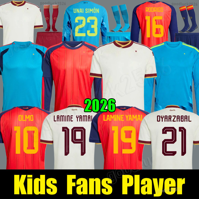 2026 World Cup SPAIN LAMINE YAMAL soccer jerseys National Team 26 27 PEDRI PINO MERINO SERGIO football shirt men woman kids kits spains OLMO FERRAN RODRIGO WILLIAMS JR