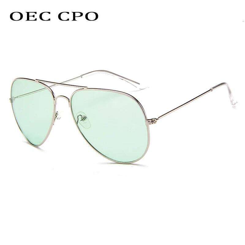 Fashion Clear Color Pilot Sunglasses Brand Pink Blue Lens Sun Men Women Outdoor Glasses O644 Z260306