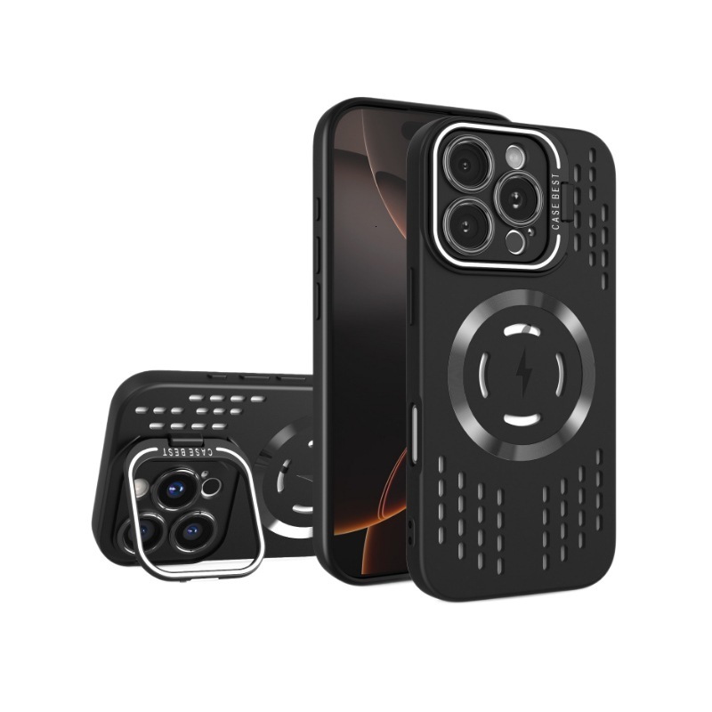 Full Coverage Heat Dissipation Magnetic Stand Apple 17 Pro Max Phone Case Summer New iPhone 13 Cross-Border Trade 15
