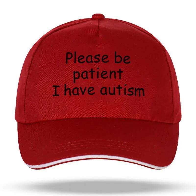 Please Be Patient I Have Autism Baseball Cap Hat Outdoor Fish Women Printed Czapka Bonnet Spring Casual mens cap Y260304