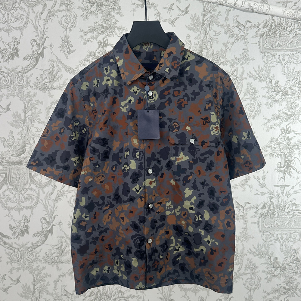 26ss Men's Shirts designer t shirt luxury Brand Tees Beach casual shirt loose top mens and womens oversized tshirt Collar letter pattern top clothing S-XXL