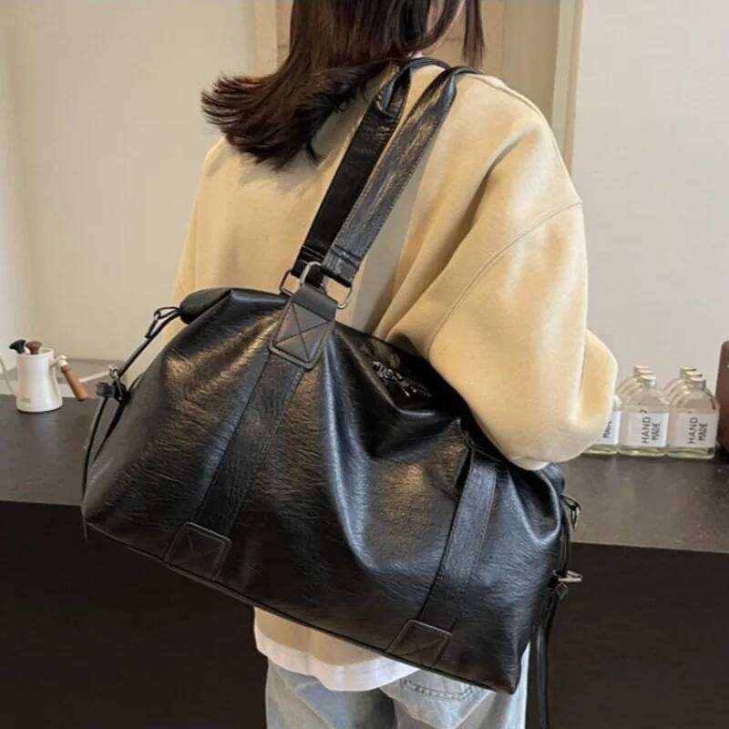 Fashion Tote Leather Women Simplicity Handbag Solid Vintage Shoulder Messenger Bag for Ladies XJ260306