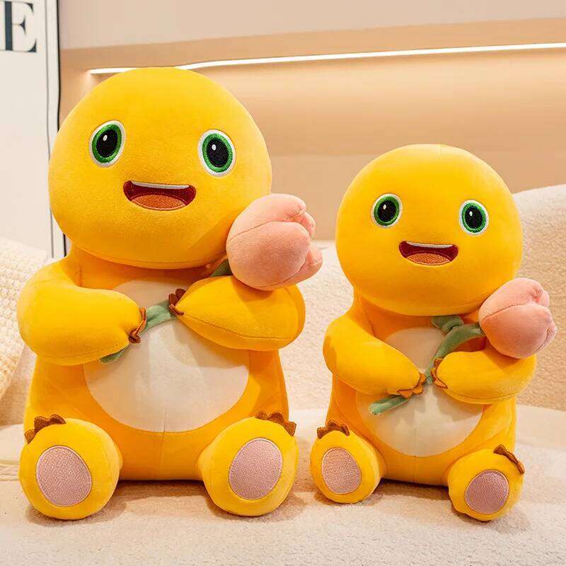 35/45 Milk Dragon Hold Heart Tulip Plush Toys Kawaii Soft NaiLong Stuffed Dolls Girls Boys Birthday Christmas Day Gift R260908 - view 4