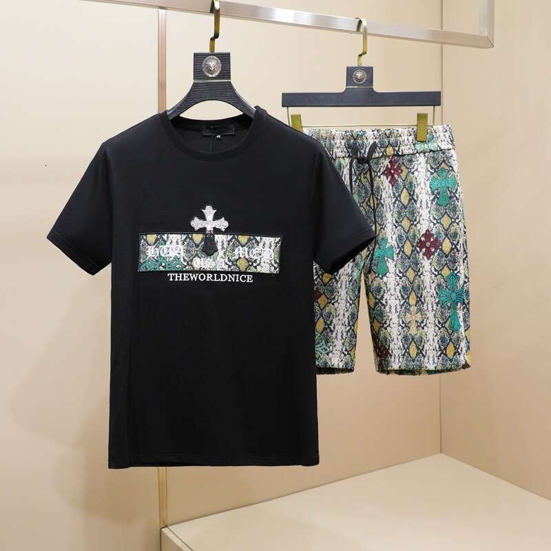 European Brand Short-Sleeve T-Shirt Round Neck Casual Half-Sleeve Tee Summer New Men's Fashion Trend Luanyun
