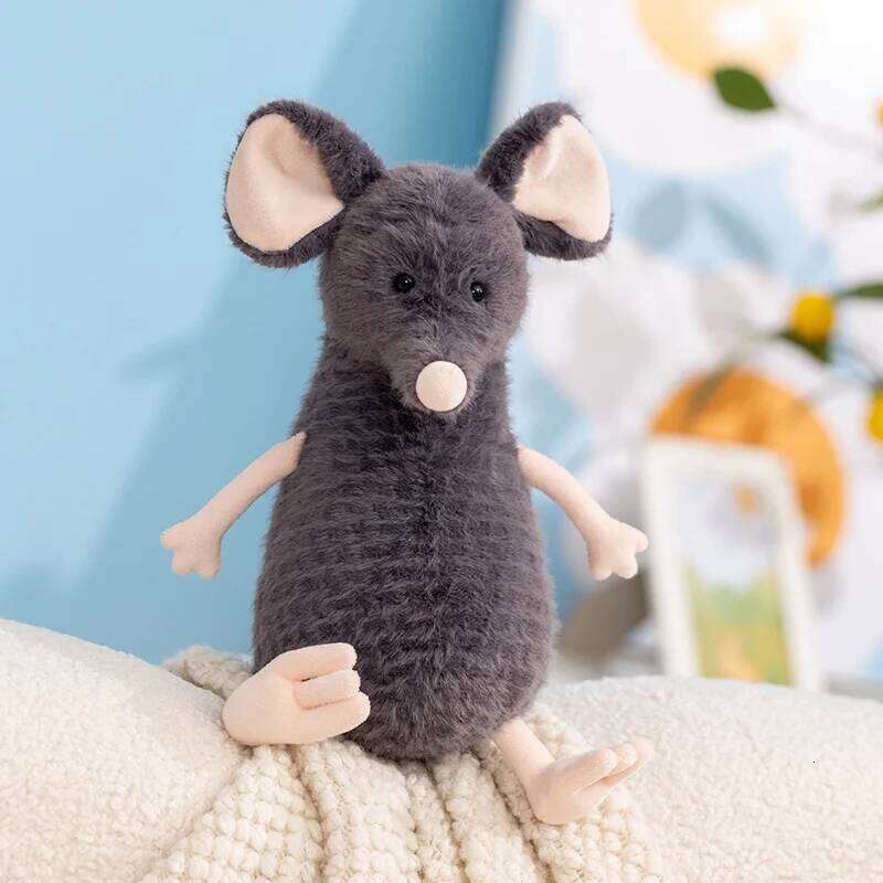 25cm Cute Cartoon Sad Plush Toy-Hat&Glasses Wearing Western Cowboy Mouse Birthday Gift for Kids Teens Animal Lovers Decor R260908 - view 5