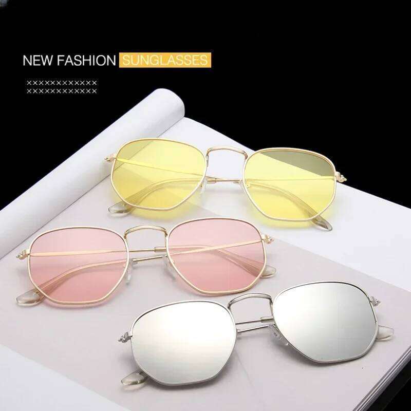Sunglasses Women Mirror Retro Sun Female Black Oculos UV400 AC Square Frame Glasses Luxury Vintage Glass Z260306