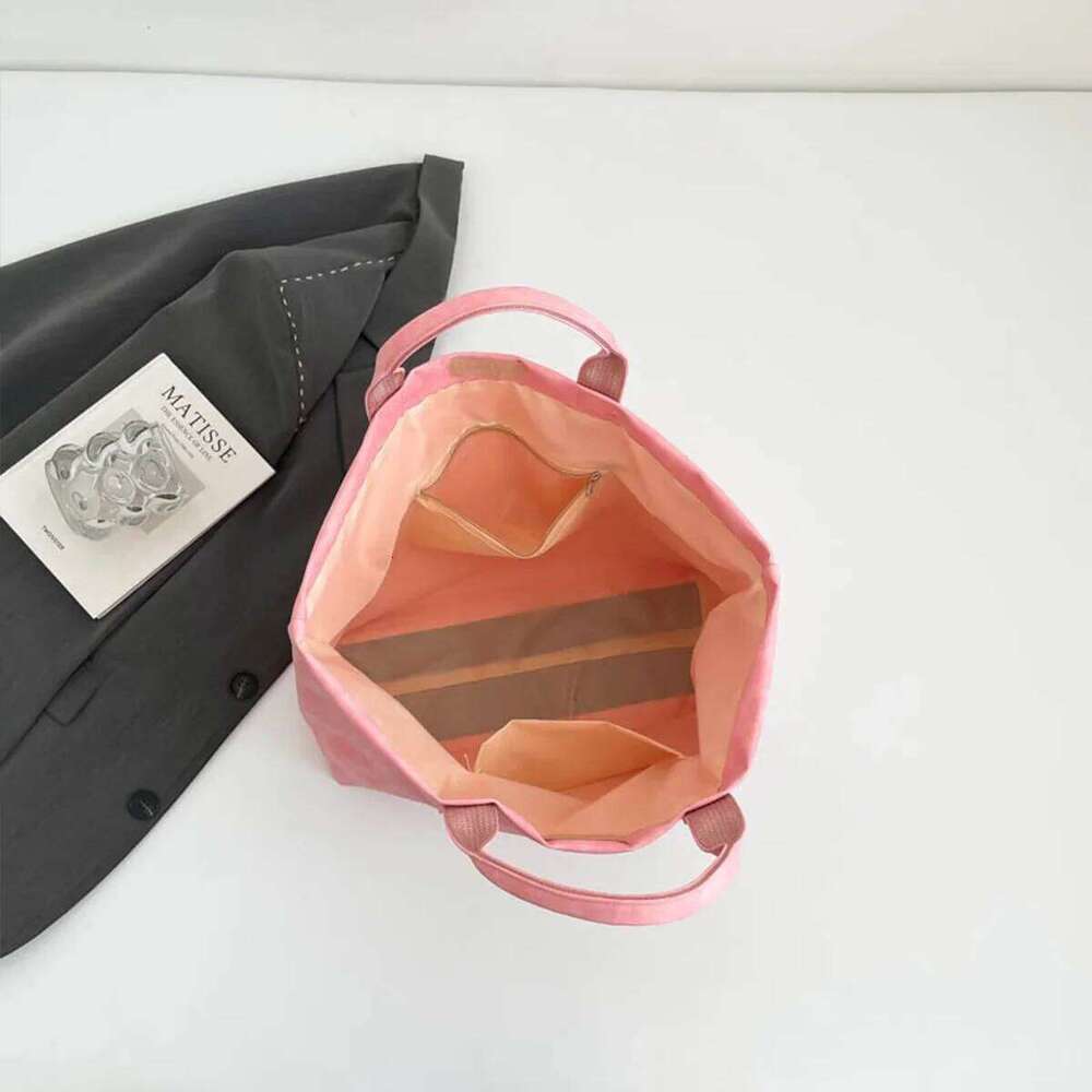 Luxury Velvet Tote Bag for Women Rhinestone Logo Embroidery Lightweight Large Capacity Velcro PU Water Resistant Comfort Handle XJ260306