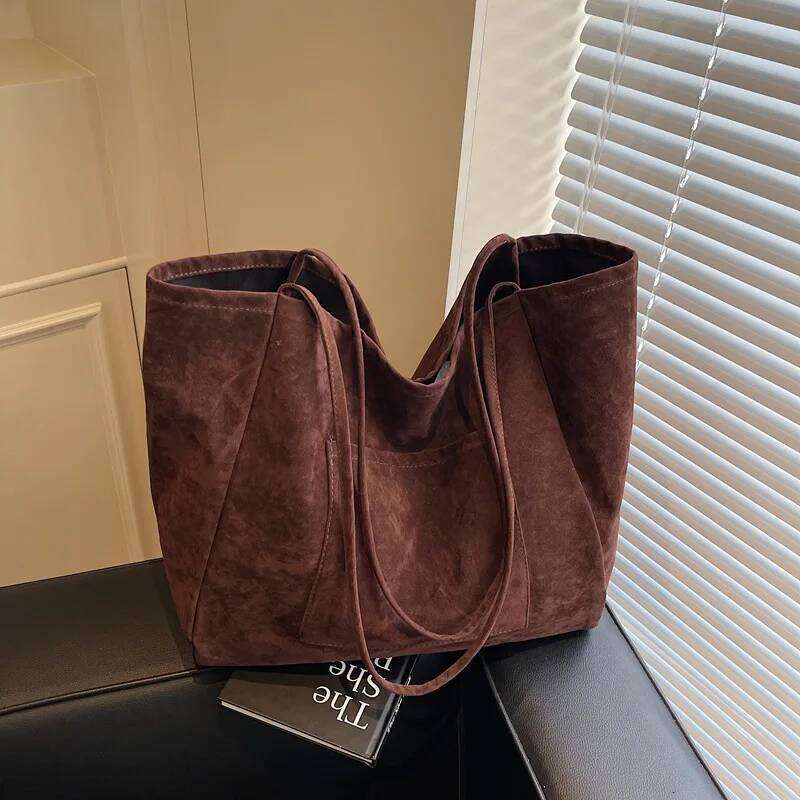 Retro Large Capacity Tote Women's 2025 Autumn Winter New Versatile Underarm Commuter Casual Office Ladies Bag Purses XJ260306