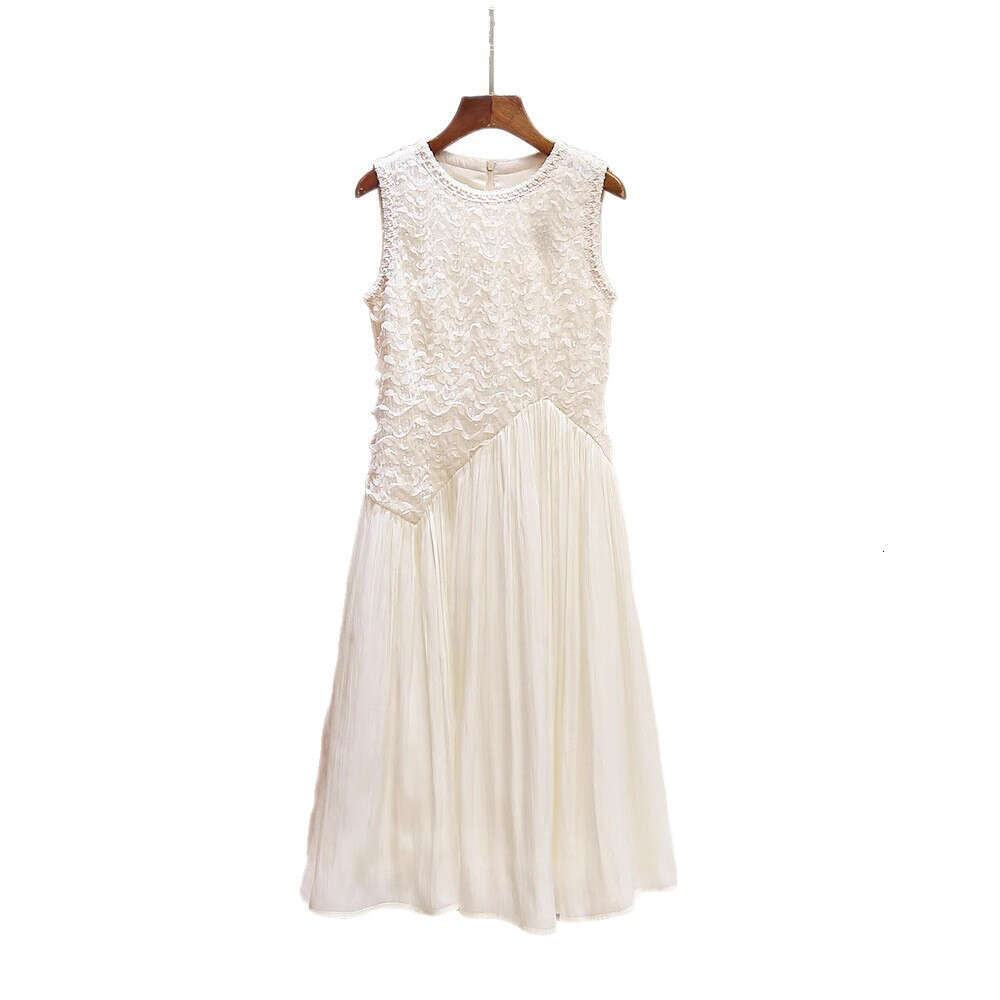 2026 designer high-end women's summer new style French chic thick sequined sleeveless vest skirt