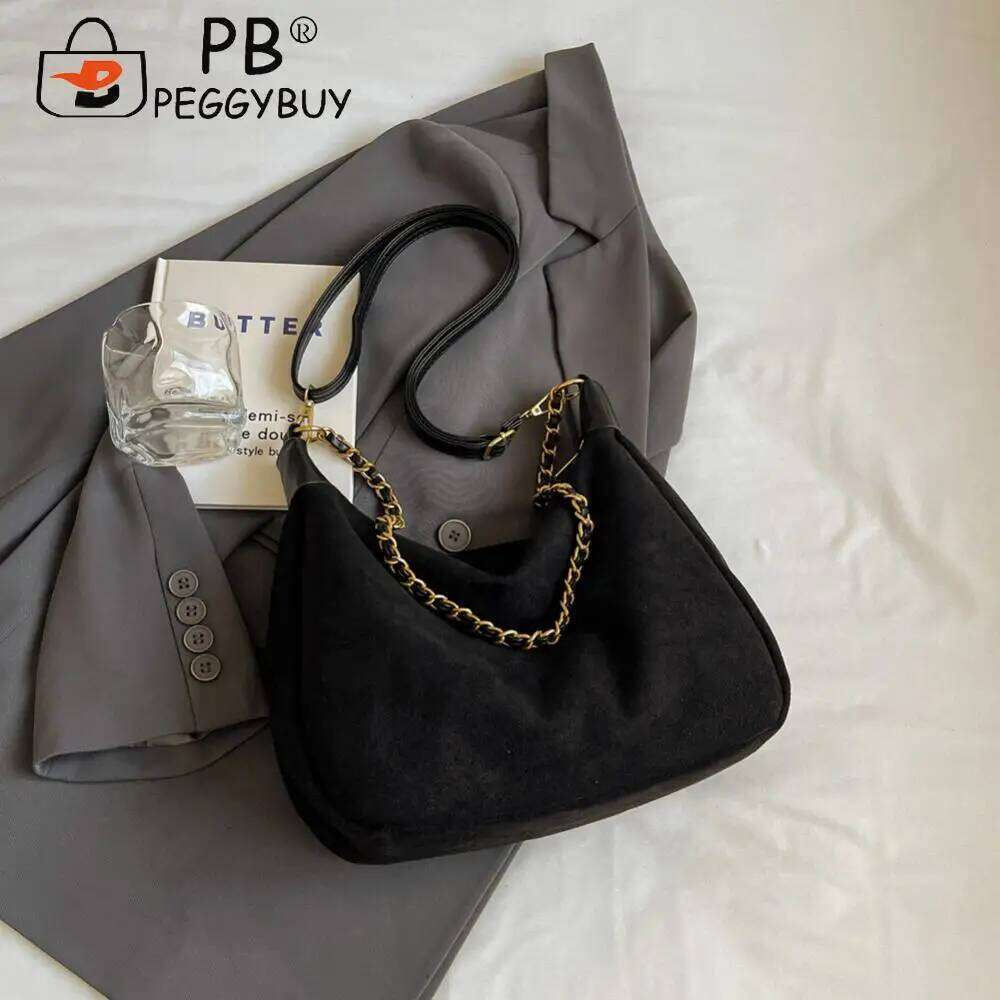 Women Suede Shoulder Adjustable Strap Crossbody with Inner Pocket Underarm Trendy Handbag Work Travel Bag XJ260306