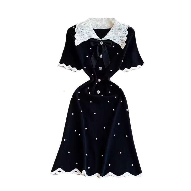 2026 Spring and Summer New Women's Short sleeved Hepburn Style Multi functional Fashion French Dress