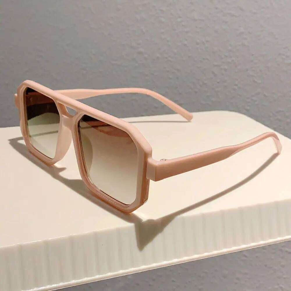 Punk Square Frame Sunglasses Block Glare Street Photos Decoration Driving Eye Protection Black Shades Glasses Z260306