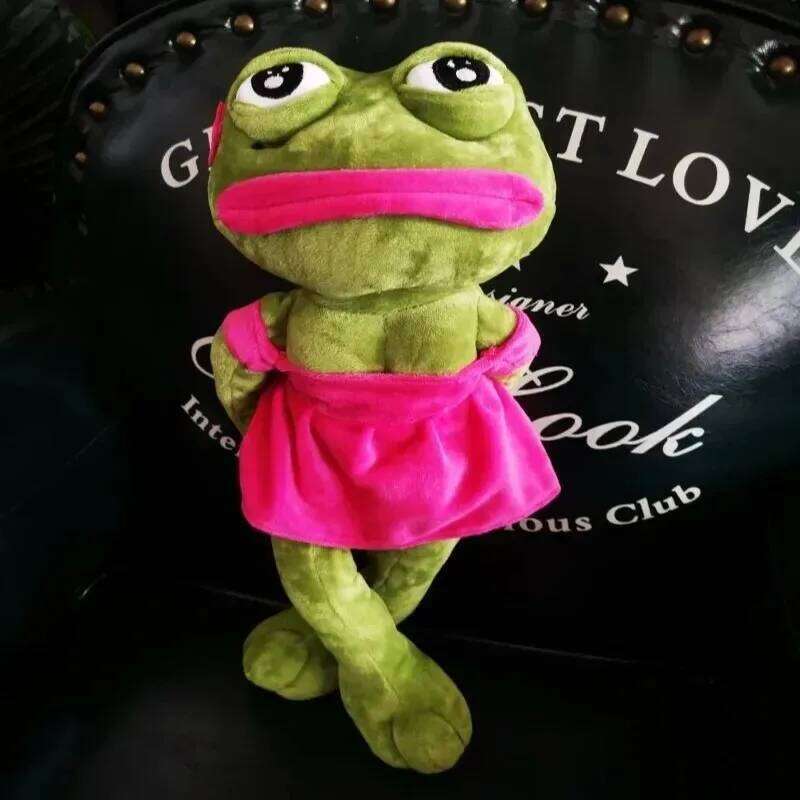 45cm Toy Soft Stuffed Pillow Expression Pepe The Sad Frog Animal Plush Doll Birthday GIfts For Kids R260908 - view 5