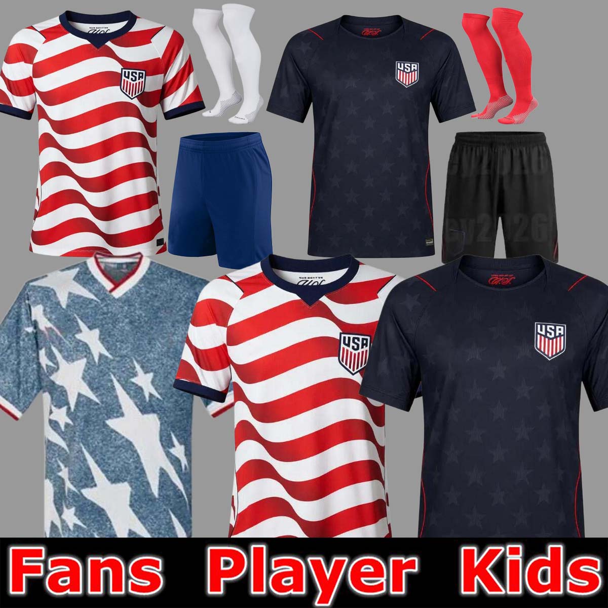 2026 PULISIC MCKENNIE Football Jersey ERTZ ALTIDORE PRESS WOOD MORGAN LLOYD 2025 2026 America Football Shirt United States Camisetas USA USMNT PLAYER Men Kits