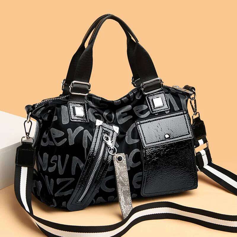 Luxury Handbags Designer Letter Leather Hand Big Capacity Tote Bag for Women 2022 Black Top-handle Shoulder Bags XJ260306