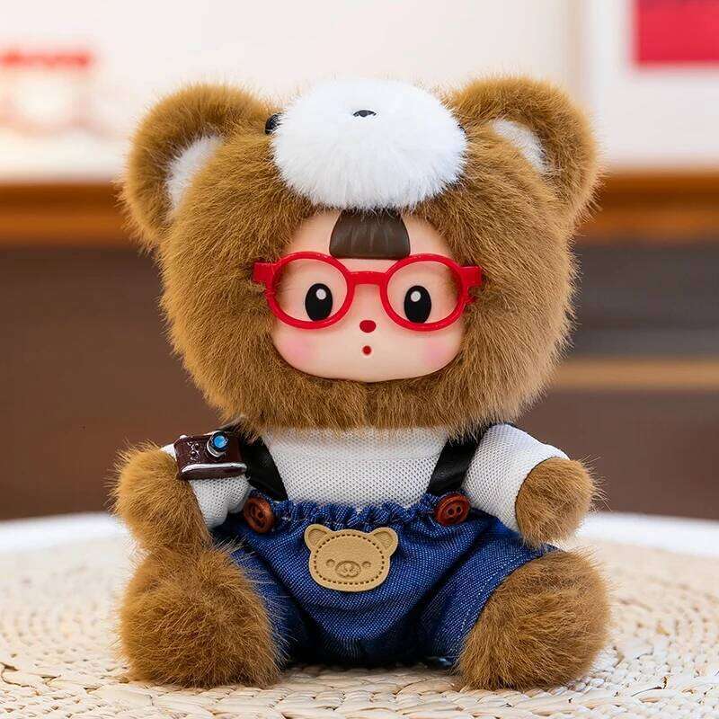 Kawaii Animals Vinyl Face Plush Animal Toys Pendant The Wolf Little Red Riding Hood Gift for Kids Hang Bag Valentine's Day R260908 - view 6