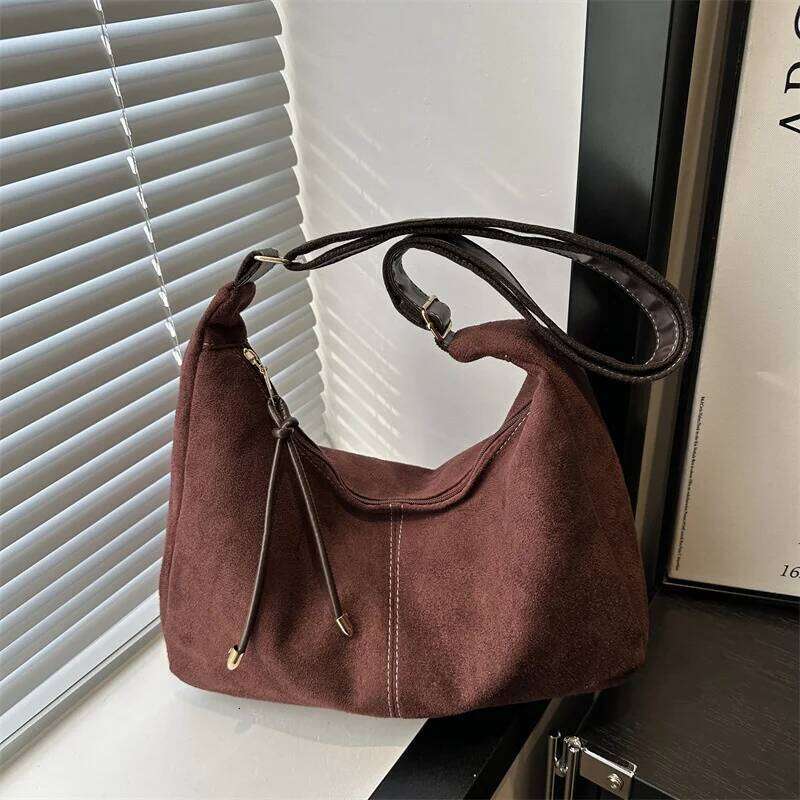 Handbag Purse for Women Suede Shoulder Causal Crossbody Bags Female Luxury Designer Clutch Crescent Hobo Bag XJ260306