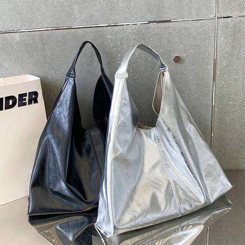 New Women Soft PU Leather Handbag Luxury Design Underarm Hobo Shoulder Bag Clutch Casual Large Capacity Dumpling Pouch XJ260306