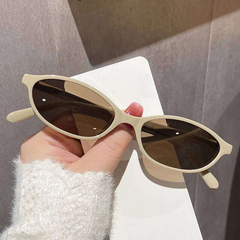 Sexy Small Oval Women's Sunglasses 2025 New Fashion Black Brown Sun Glasses Ladies Shades Trends Summer Unique Eyewear Men Z260306
