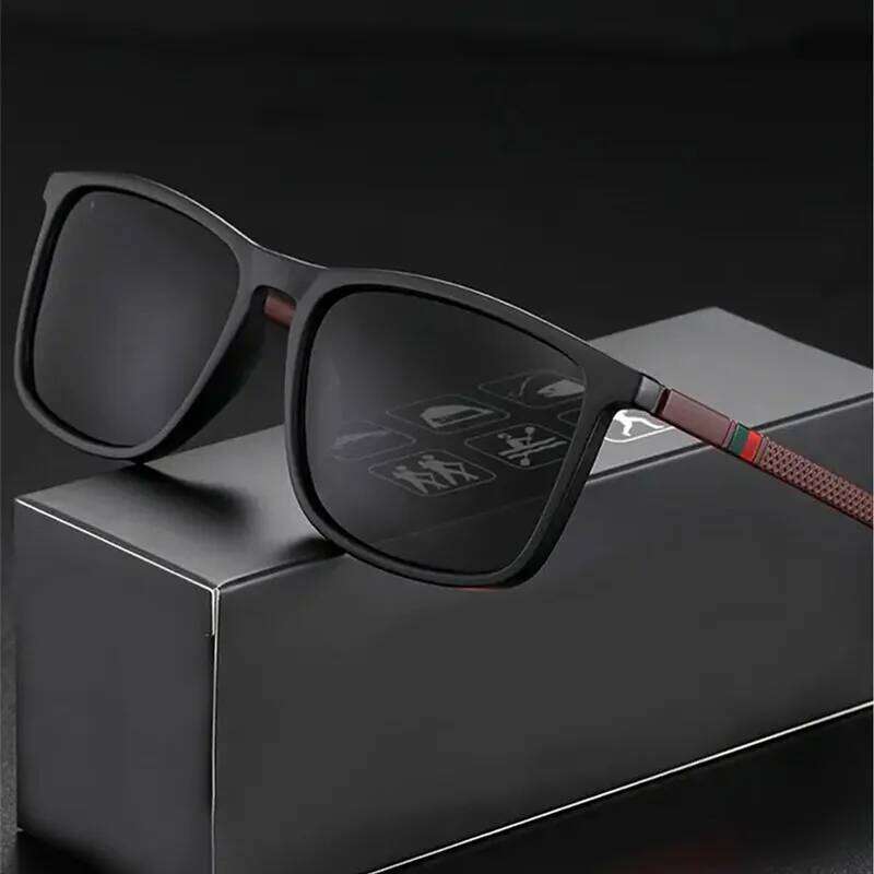 Luxury Men Polarized Sunglasses Fashion Vintage Square Ultra Light TR90 Frame Driving Fishing Sun Glasses For Man UV400 Eyewear Z260306