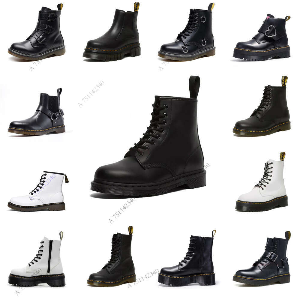 designer boots Pattern Doc Womens Triple Black Classic Ankle Boots Mens Sneakers Designer Platform Boot Leather Oxford Bottom famous brand top