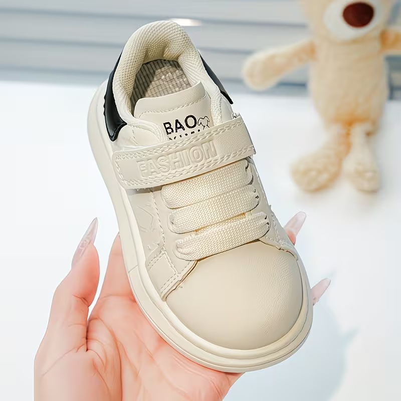 Free shipping Children's sports shoes - girls' and boys' white shoes with breathable and soft soles, suitable for casual wear, for scho