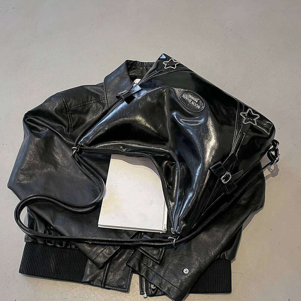 Women Y2k PU Leather All-Match Shoulder Solid Color Versatile Handbag Work Commute School Bag XJ260306