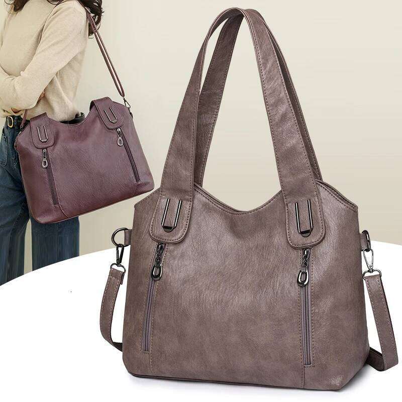 1 piece of soft synthetic leather retro women's single shoulder handbag, zipper closure, multiple pockets, suitable for daily us XJ260306