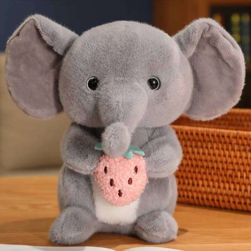 Cute Grey Shy Netflix Little Koala Hugging Strawberry Plush Doll R260908 - view 6