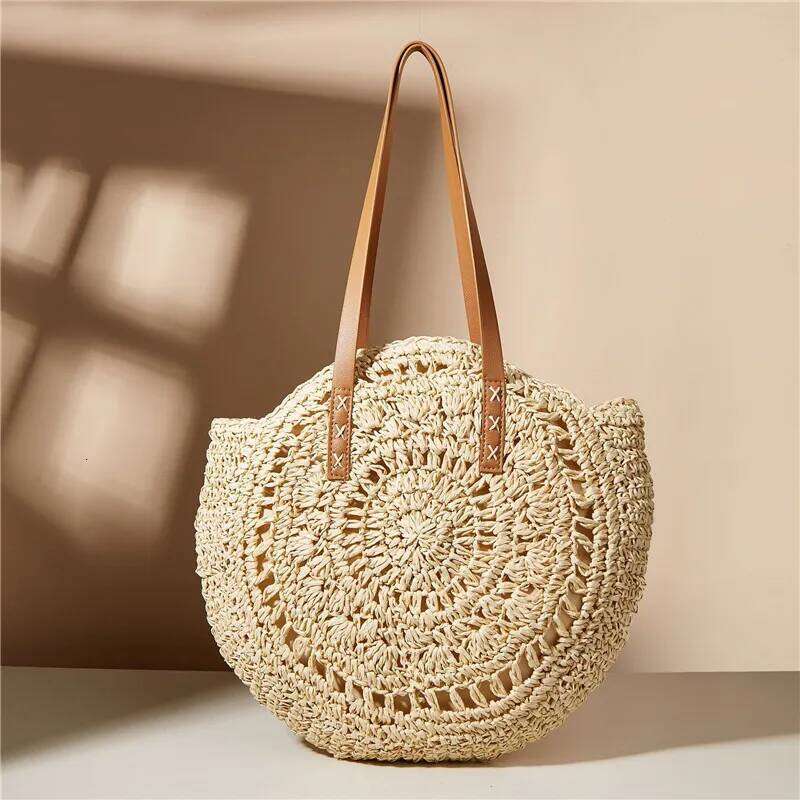 New Large Capacity Handbag Totes Holidays Pack Handmade Straw Shoulder Bags For Women Big Travel Beach Bag bolsa feminina XJ260306