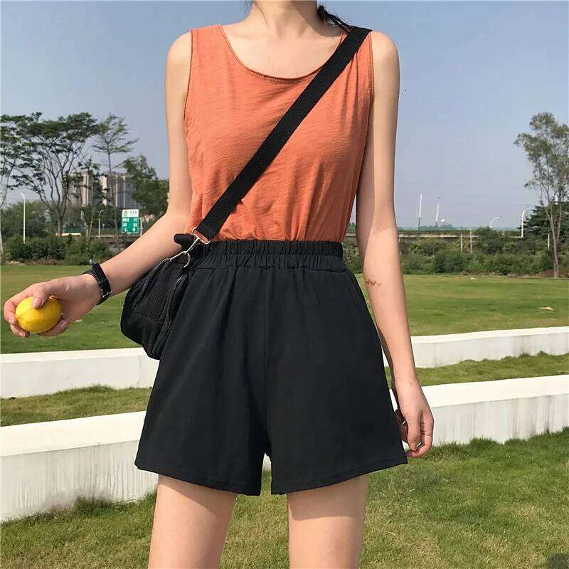 Women Shorts Black 2024 Summer Fashion NEW Casual Clothes Solid color egan Hip hop punk Pocket dropshipping harajuku vintage XJ260306